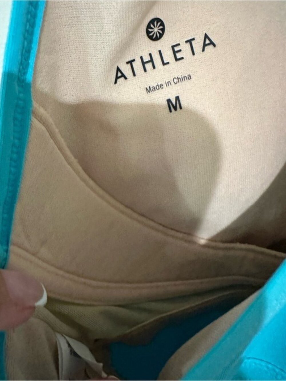 Athleta Turquoise Swim Dress Cover Up Racerback Shelf Bra Size Medium - Picture 8 of 11